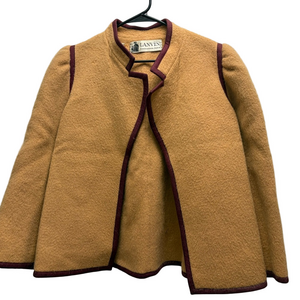 Vintage Lanvin Wool Pea Coat Made in France Size 42 8/10 Blazer Jacket 1970